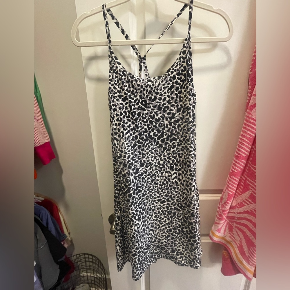 Outdoor voices exercise dress, snow leopard size medium, worn very few times